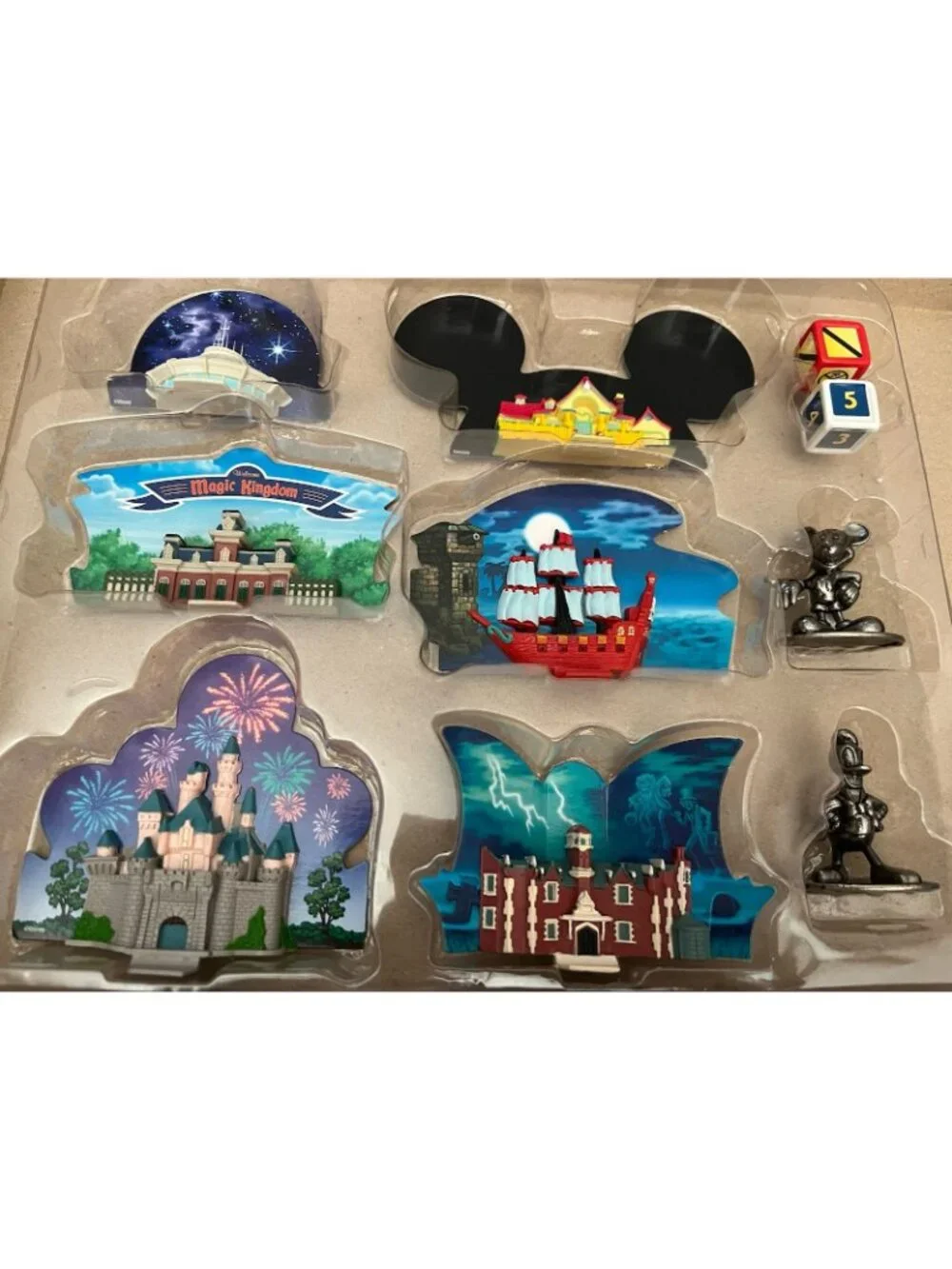 Disney Magic Kingdom Board Game Complete Haunted Mansion Space Mountain Castle